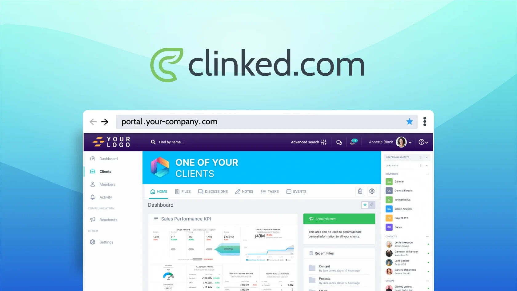 clinked client portal